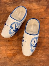 Vintage Delft Blue Porcelain Clogs,5