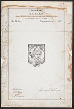 1887 H E Holmes Grandmothers Own Trademark Cough Syrup Veterinary Preparations picture