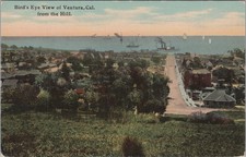 Birds Eye View Ventura CA Ocean Pier Panama California Expo Brakey 1915 Postcard picture