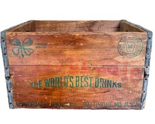VTG Cloverdale Mineral Water Wood Advertising Crate Harrisburg PA Baltimore MD picture