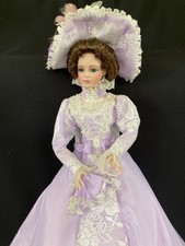 Vintage Seymour Mann Connoisseur Collection Porcelain Doll with Stand Marcella picture