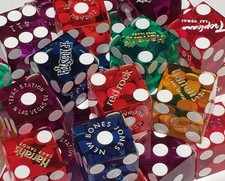 Authentic Las Vegas & Nevada Casino Table-Played Craps Dice - (10) Randomly picture