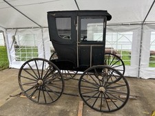 Horse Drawn Buggy -Antique Custom Glass Rockaway Carriage -Physician’s Phaeton  picture