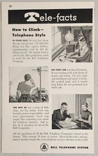 1951 Print Ad Bell Telephone System Lineman to President of Company picture