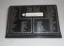 BAR AID 1950s Vintage Black Metal Cocktail Instruction Rolodex-80 Recipes. Works picture