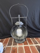 Rustic Galvanized Metal Inspector Lantern Tealight Candle Holder Vintage Style picture