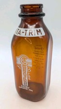 Vintage Amber Glass Milk Bottle Gustafson Bros Dairy Burlington Iowa Vita Trim picture