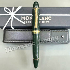 MONTBLANC Meisterstück 149 Green Resin Fountain Pen Gold Trim Rare picture
