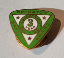 W&H The Connecticut Company 3 Year Operator Safety Award Enamel Pin Bus Trolley picture