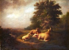 Oil painting Sheep-in-a-Meadow-Eugene-Verboeckhoven-Oil-Painting art picture