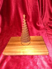 Vintage Rustic Metal Spiral Christmas Tree – Wire & Tin Shelf Decoration – 9