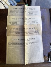 (4) Old Goldfield Nevada Newspapers 1921, 1923 & 1924 Mining News And Reports picture