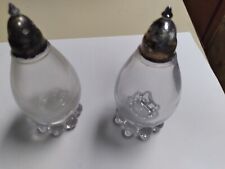 Candlewick Imperial Glass Salt and Pepper Shakers Hand Crafted Glass Vintage picture