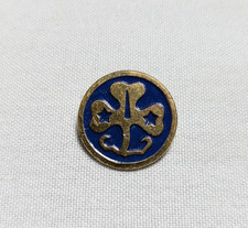Vintage GSA Girls Scouts Blue Lapel Pin World Association Girl Scouts Guides picture