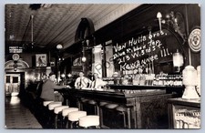 K65/ Kewanee Illinois RPPC Postcard c1940s Interior Van Hulle Bar Interior 295 picture