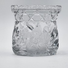 McKee Clematis Sugar Bowl Innovation Cut Clear Pressed Glass EAPG Antique 1910s picture