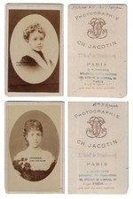 King / Queen Spain c1890-1900 lot of 2 cdv photos King Alfonso XII and Queen picture