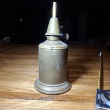 Vintage French Brass Lampe Pigeon Antique Kerosene Petroleum Safety Oil Lamp picture