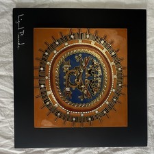 Signed Miguel Pineda Enamel Plaque Sol Muerto Codex Borgia Vintage Mexican Art picture