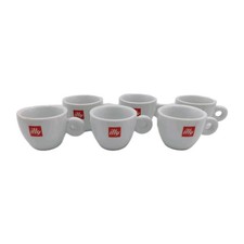 Illy Espresso Cappuccino Coffee Cups Set of 6  2 inch picture