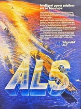 MagneTek ALS Power Carrier Battle Group USN Vintage Print Ad 1988 picture