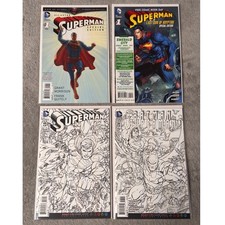 DC Comics Superman Batman Comic Lot 4 All-Star #1 Last Son Variant Coloring Book picture