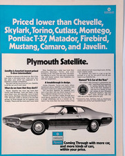 1971 Chrysler Plymouth Satellite Priced Lower than Vintage Print Ad Life April16 picture