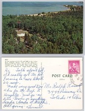 Indian River Michigan Catholic Shrine Lily of Mohawk Burt Lake 1961 Postcard picture