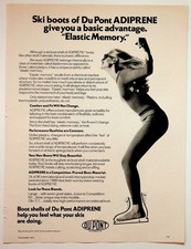 Vintage 1975 Du Pont ADIPRENE Ski Boots Ad Elastic Memory Lange K2 Olin T/1 picture
