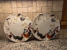 Williams-Sonoma rooster plates from 2008, designed by M. Lauge, made in Italy. picture