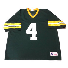 VTG 80' 90' Logo Athletic NFL Green Bay Packers Brett Favre #4 Jersey XL (Hole) picture