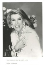 1992 Comedienne Joan Rivers Hostess Joan Rivers Show Series Photo 5X7 picture