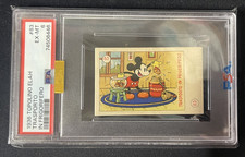 1936 Topolino Elah #83 Mickey Mouse PSA 6 + MBA Gold  Rare Italian Disney Card picture
