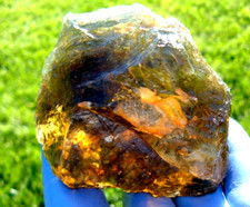 Libyan Desert Glass Meteorite Tektite impact specimen(  1650 ct)Dark Green Brown picture