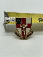 U.S. Military Virginia Military Institute ROTC Crest DUI DI Pin CONSILO ET ANIMI picture