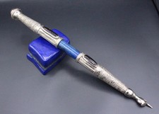 Turkmen Judaica Torah Pointer, Lapis Lazuli Stone Torah Yad, Long Alpaka Torah picture