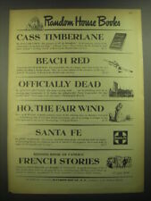1945 Random House Books Ad - Cass Timberlane by Sinclair Lewis, Beach Red picture