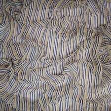 Italian top designer  mulberry silk  crepe chiffon fabric Logo Stripe 130X120cm. picture