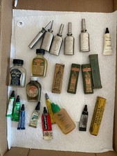 Lot Of 22 Vintage Fishing Reel Oil And Grease Cans And Tubes picture