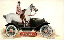 Moxie Soda Beverage Automobile Car & Horse c1916 Vintage Postcard bhn picture