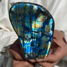 1.45lb Natural Flash Labradorite Quartz Crystal Freeform rough Mineral Healing picture