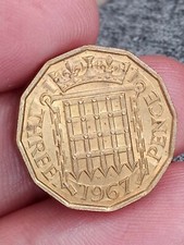 1967 British 3 PENCE KM#900 THREE PENCE Elizabeth II England lucky gift coin qua picture