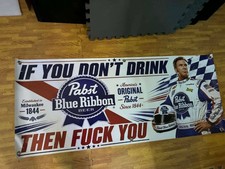 Pabst Blue Ribbon Ricky Bobby Banner 48x20 Funny Beer Banner, If You Don't Drink picture