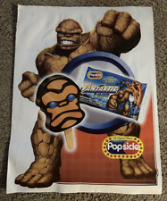 VTG Fantastic Four Popsicle Ice Cream Sticker Poster 28X21 - SUPER RARE  HTF picture