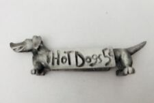 Pewter 5 Cents Hot Dog Dogs Dachshund Figurine  F picture
