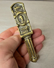 Antique English Victorian Heavy Brass William Shakespeare Souvenir Nutcracker picture