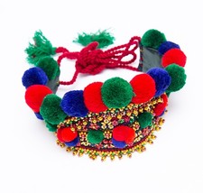Ukraine diadem wreath Kokoshnic Hand beaded red Green Blue Kokoshnik hair hoop picture