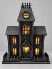 Rare Threshold 2022 Illuminated Halloween Countdown Calendar Wooden House picture
