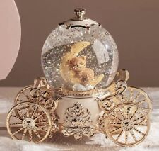 Snow Globe Dream Snowflake Crystal Ball Music Box Light “Little Bear Moon” picture