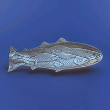 Arthur Court Fish Salmon Platter Serving Tray 18.5” x 6” Red Eye BEAUTY 1985 Vtg picture